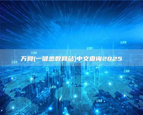Wanwang (one-click all-website) Chinese query 2025