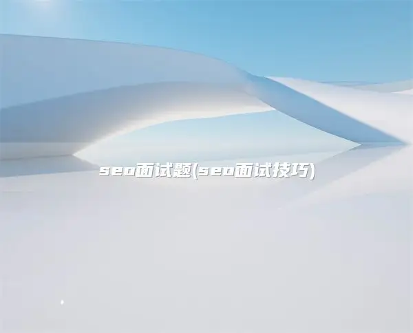 seo面试题(seo面试技巧)