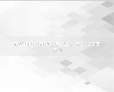网站建设与开发实训报告，方案与感想体会