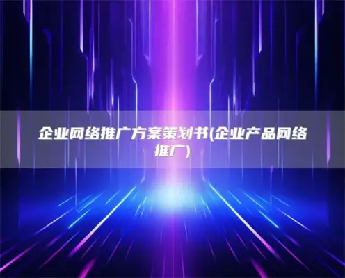 企业网络推广方案策划书(企业产品网络推广)