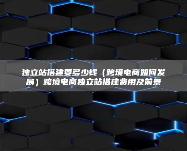 独立站搭建要多少钱（跨境电商如何发展）跨境电商独立站搭建费用及前景