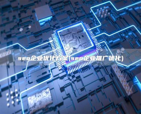 seo企业优化方案(seo企业推广优化)