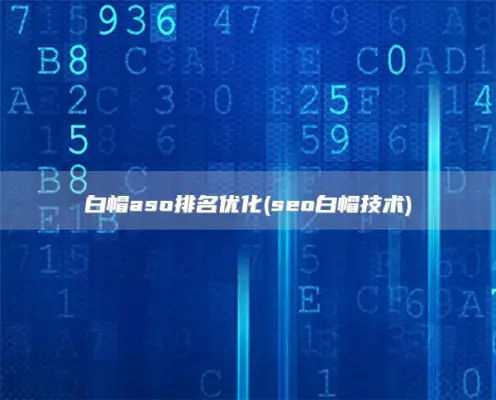 白帽aso排名优化(seo白帽技术)